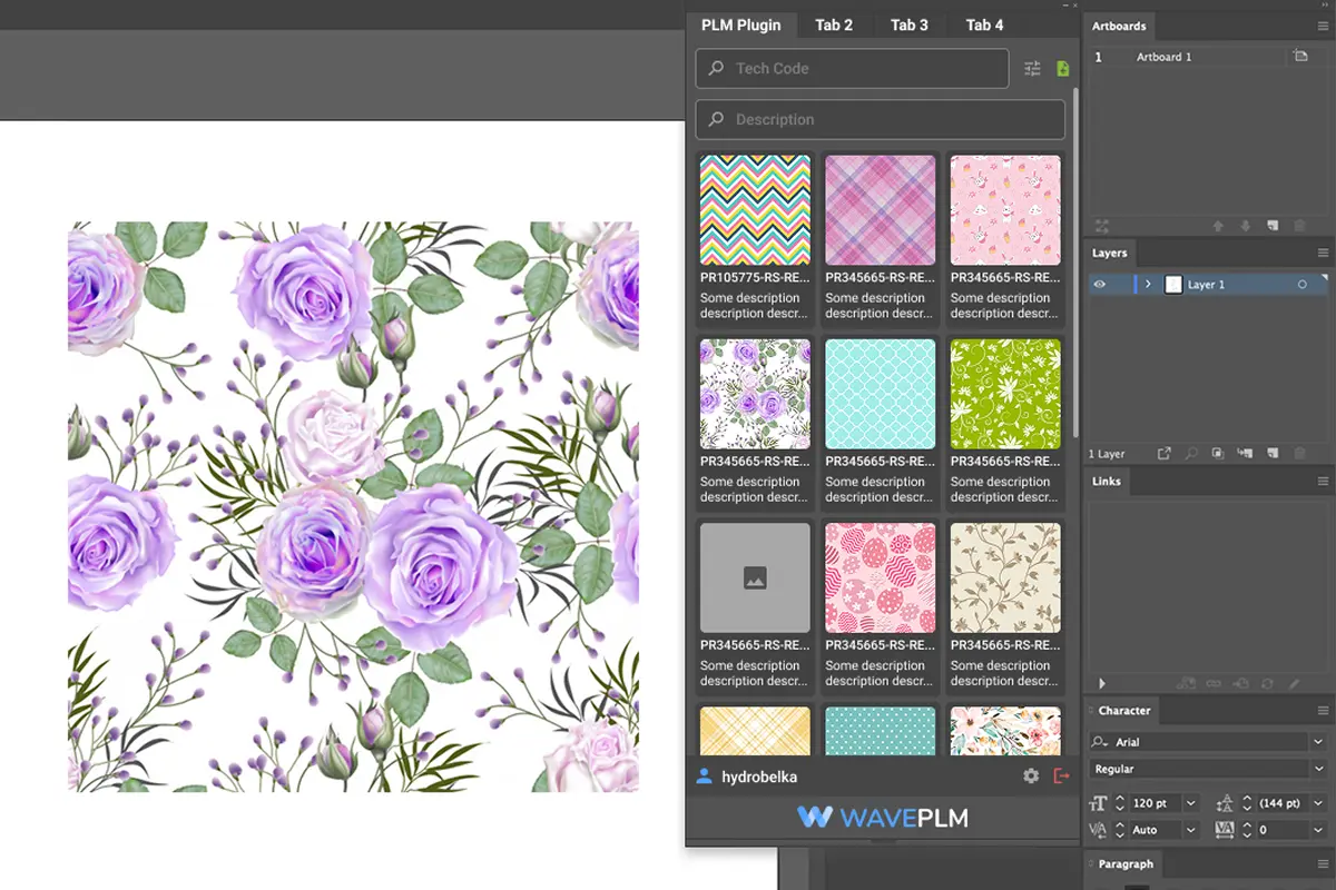Wave PLM Adobe plugin