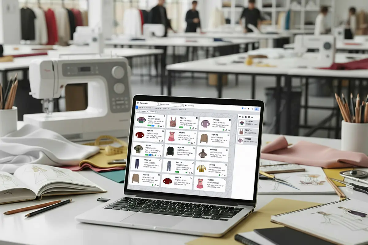 Wave PLM interface used during fashion PLM software implementation and onboarding